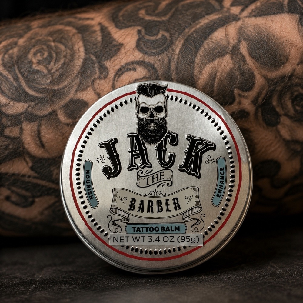 Jack The Barber Tattoo Balm 3.4 Oz Healing Natural Oils‎ For New & Old Tattoos